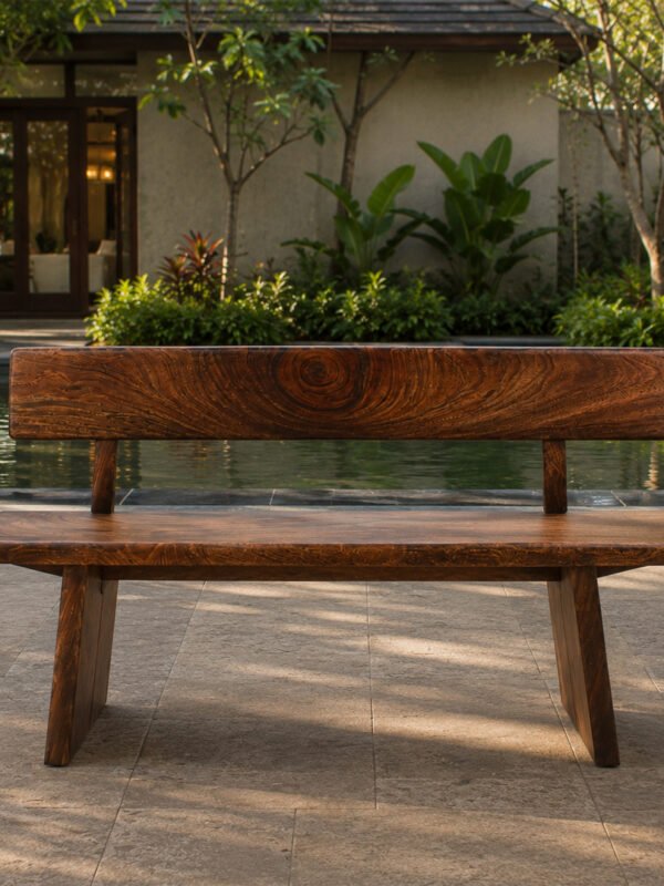 Solid Wooden A Cute Angled Bench