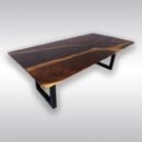 Epoxy Resin Black River Dining Table