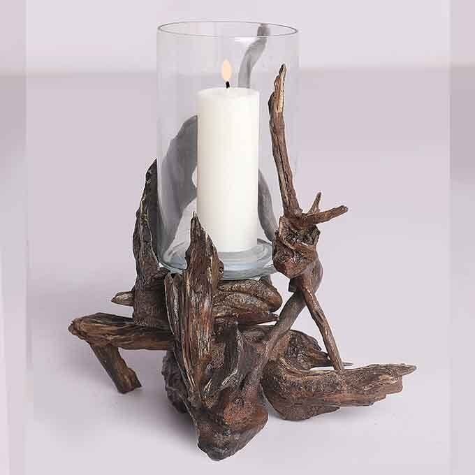Custom Made Live Edge Candle Stand Driftwood Decor - Image 4