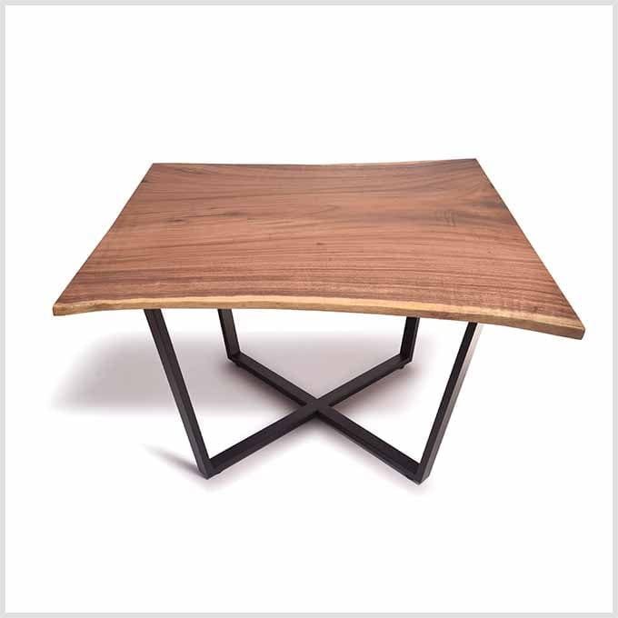 Live Edge Solid Walnut Wood Dining Table