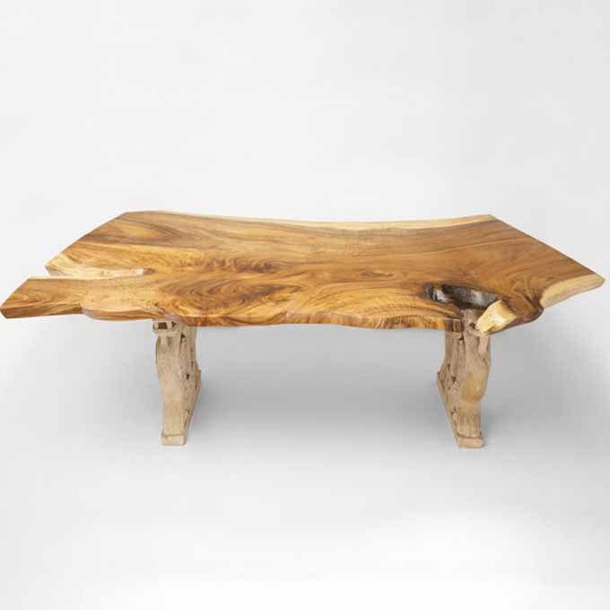 Live Edge Stoned Leg Table - Image 3